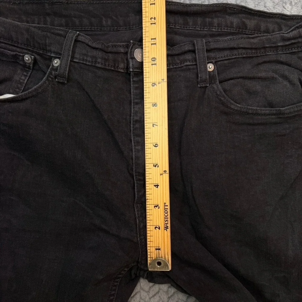 Levi's 559 Mens Relaxed Straight Black Denim Jeans 38x30 Solid Casual Classic